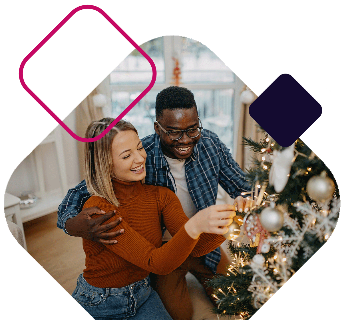 Couple Decorating Tree