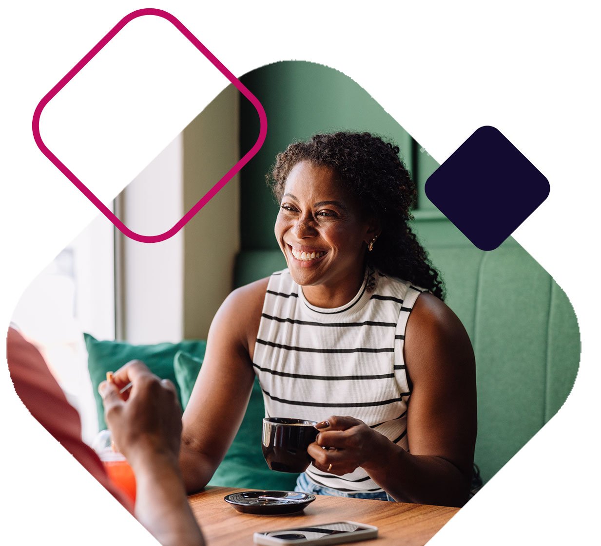 Smiling Woman With Mug