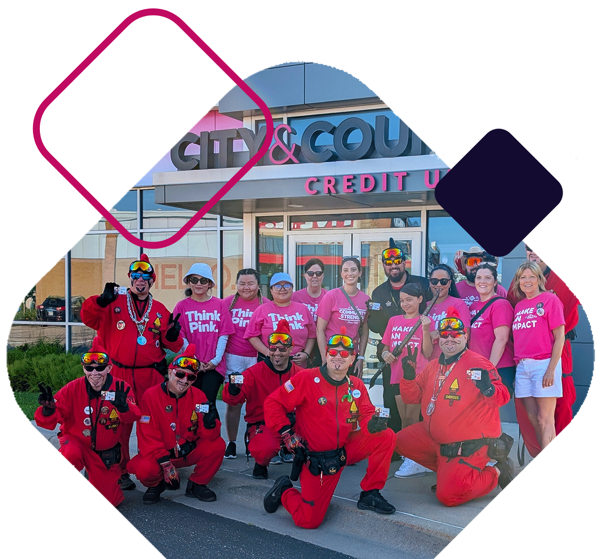 Vulcans And CCCU Employees Outside Branch