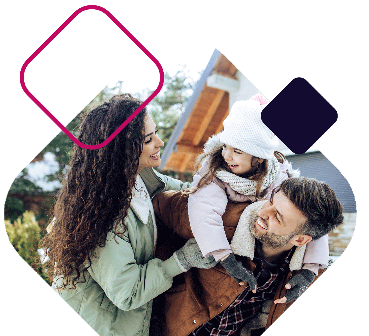 YoungFamilyInWinterOutdoors