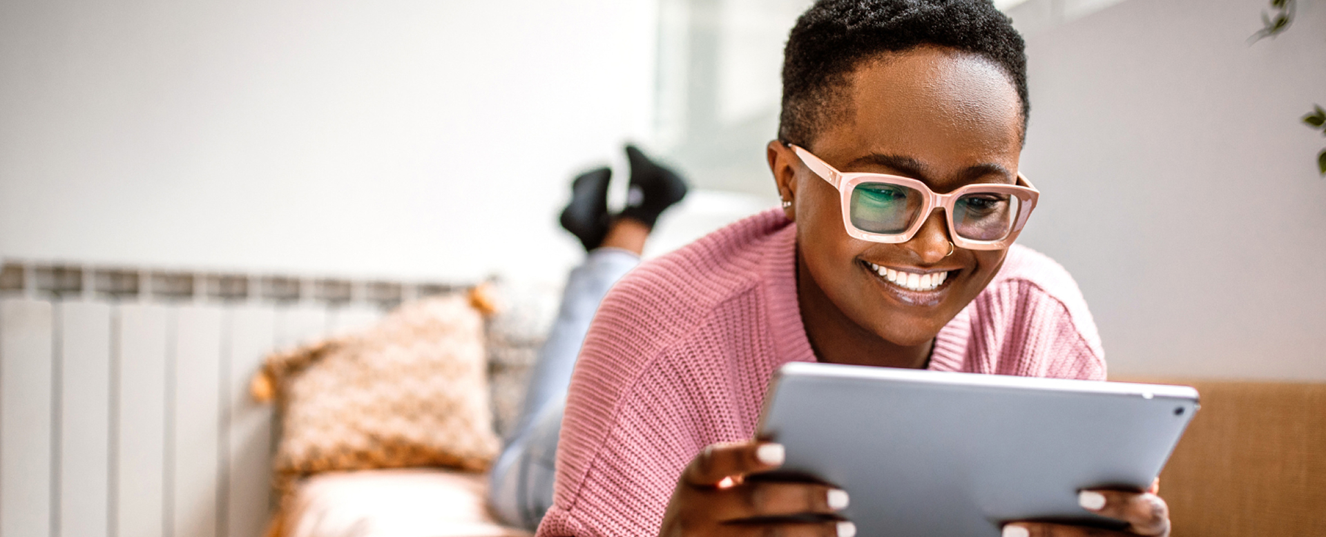 Woman on tablet