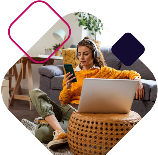 Woman looking at phone