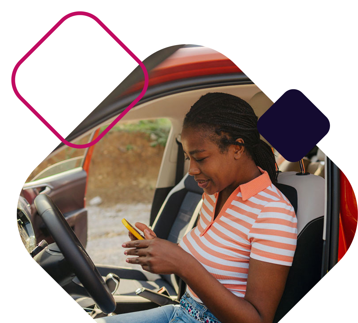 Woman In Parked Car