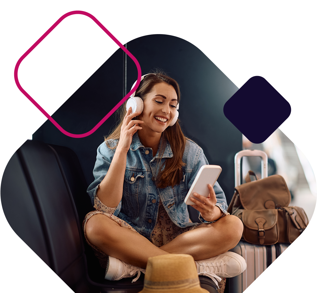 Female Tourist On Phone
