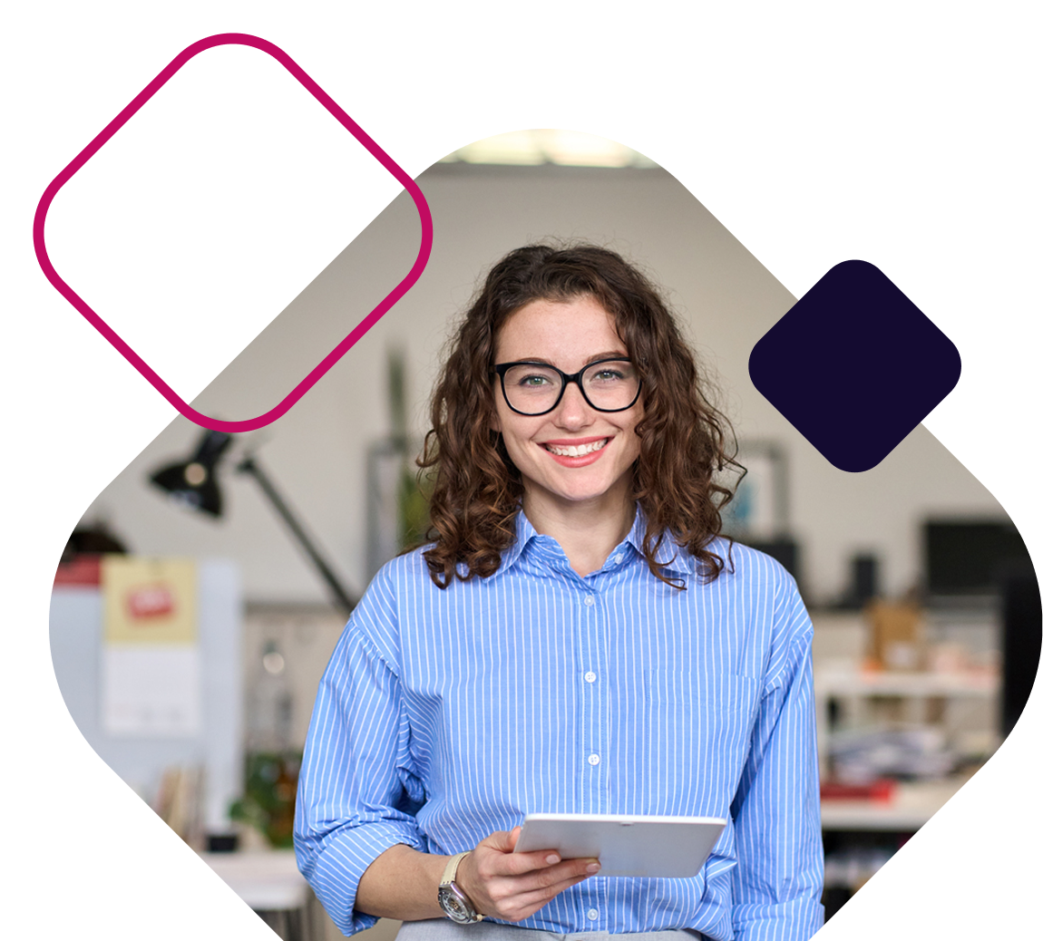 Young Professional Smiling With Tablet