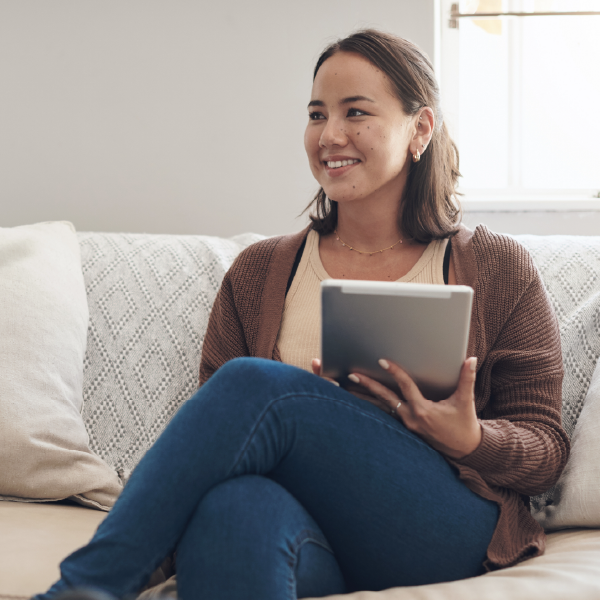 Woman on tablet